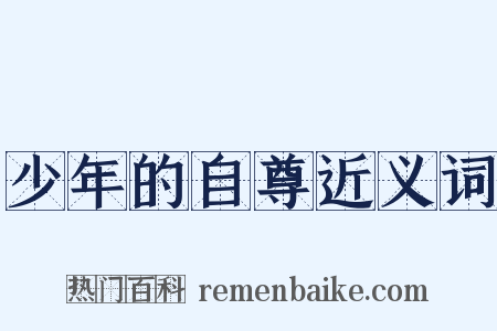 少年的自尊近义词是什么意思的图片